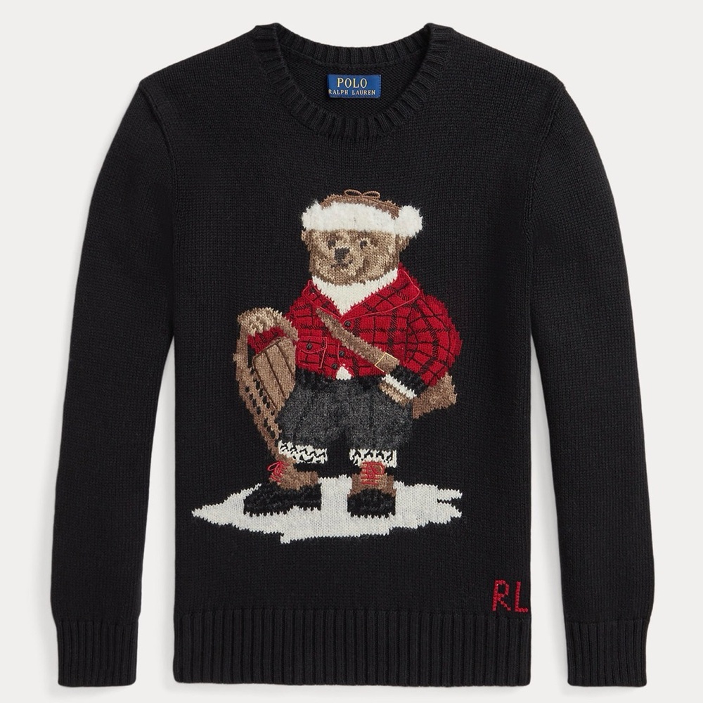 2025 Christmas Polo by Ralph Lauren Black Sweater New with Tags